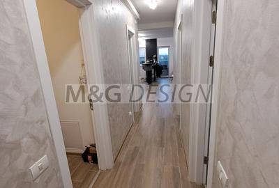3 camere  bloc nou, 80 mp utili , balcon de 20 m - 21