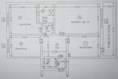 Dacia - Comat - 3 camere decomandat renovat complet - mobilat + utilat - modern - 13