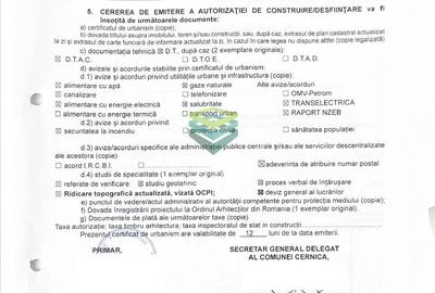 Teren Cernica - Oxigenului - Urbanism de construire-  4.624 mp - 7