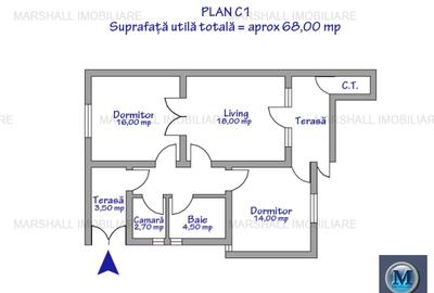 Casa cu 3 camere de vanzare, zona Republicii, 68 mp #16560 - 11