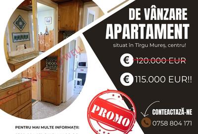 De vânzare un apartament cu 2 camere, situat în Târgu Mureș în zona ultracentral - 1