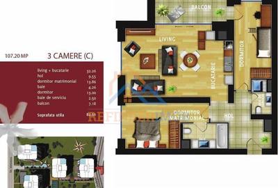 Apartament de vanzare cu 3 camere, Complex Rezidential In City - 12