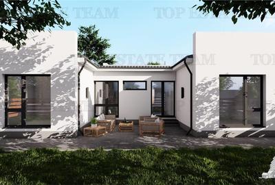 Vila stil mediteraneean, moderna, cu 4 camere ( parter ) si curte generoasa 400m - 8