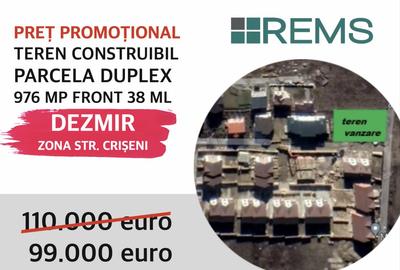 Teren Construcții intravilan de 976 mp, în Dezmir