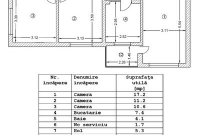 Teiul Doamnei-strada Otesani-apartament 3 camere - 5