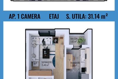 Garsoniera, Victory Residence, Militari, Rezervelor 65, Inclazire in pardoseala - 2