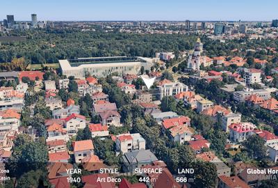 Interbelic Art Deco Villa 440 sqm + Land 566 sqm • Zona Domenii - Casin - 1 Mai - 14