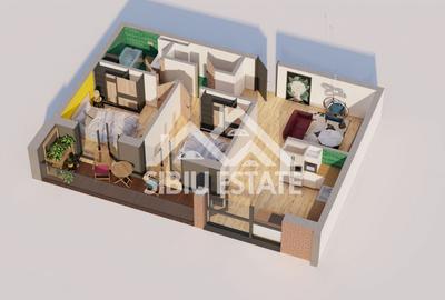 Apartament Sibiu central 3 camere, 2bai, lift garaj NOU - 7