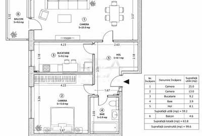 Apartament 2 Camere | Exigent Plaza Faza 5 | Decomandat | - 1