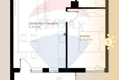 De vanzare apartament cu 2 camere în complexul URBANO Panoramic – Zona - 19