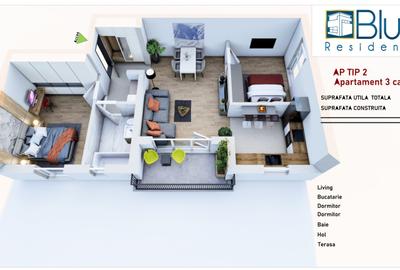 Apartament 3 camere nou, finalizat Sanpetru - 4