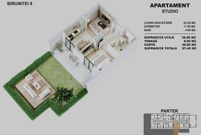 2 camere open - space si curte proprie, Bloc Nou, Metrou, Parc - 7