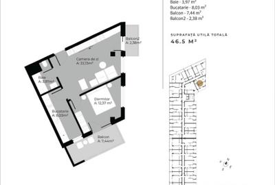 Apartament cu 2 camere în Sopor