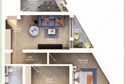 Apartament cu 3 camere decomandat în Mehala