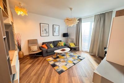 Apartament cu 2 camere semidecomandat, mobilat în Pipera