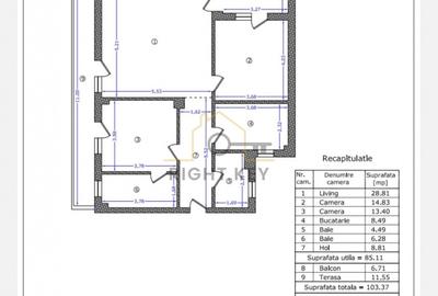 Apartament 3 camere in ansamblu nou/ 85 mp+ terasa 12mp/ Comision 0% - 17