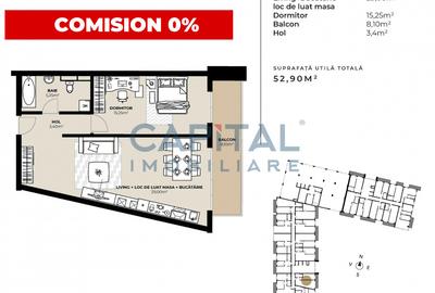 Apartament 2 camere – Marasti, bloc nou in constructie - 1