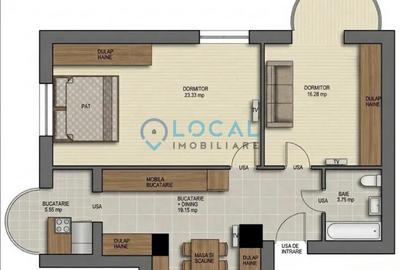 Apartament cu 2 camere decomandat, mobilat în Mărăști