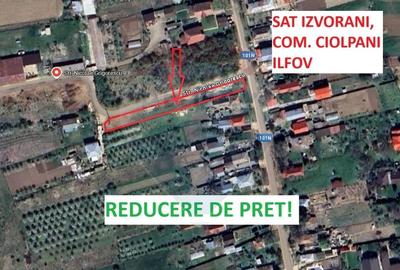 Teren intravilan 1.400mp Izvorani (IF), drum asfaltat, la 3 min de DN1 - 1