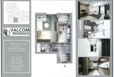 Valcom Residence Bartolomeu, Garsoniera, terasa 3.10, Comision 0% - 7