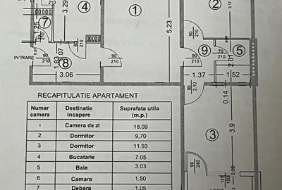 3 camere semidecomandat metrou Valea Ialomitei - 9