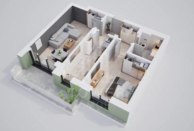 Vanzare  apartament cu 2 camere. Rate la dezvoltator pe 7 ani. - 2