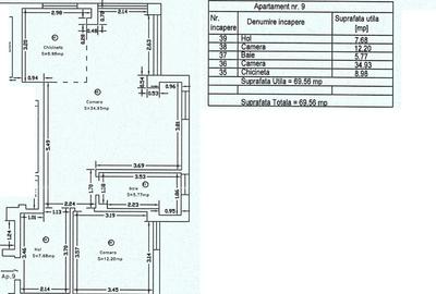 Apartament cu 2 camere cu 70 mp-  Zona Torontal - 13