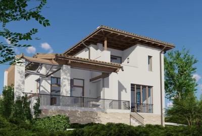 Teren de vanzare cu proiect de casa pe malul lacului in Tunari - 6