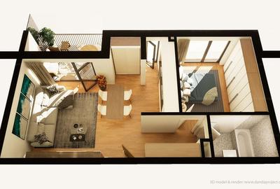 Apartament 2 camere | 53,37 mpu | Terasă | Etaj 1 | Între Lacuri - 12