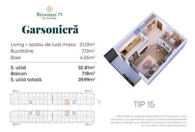 Garsonieră decomandată în Central