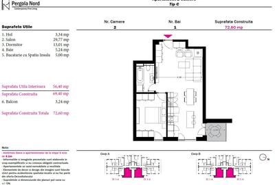 Apartament 2 camere, Rond OMV, nou - 5