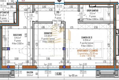 Apartament cu 3 camere semidecomandat în Baciu