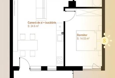 Apartament 2 camere de 49mp , balcon 8mp zona Urbano Panoramic Vivo - 7