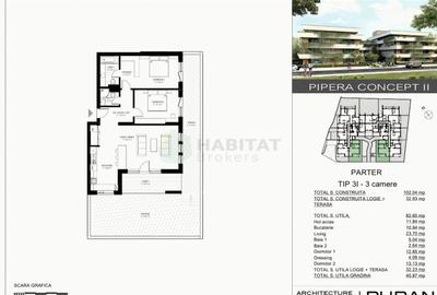 Apartament 3 camere parter | Grădină + terasă 32 mp | PIPERA CONCEPT II | Lux | - 2