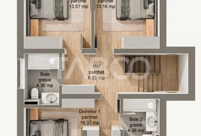 Casa tip duplex 5 camere 3 bai  curte libera 262 mp  Sura Mare Sibiu - 5