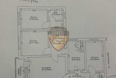 4 camere, 78mp, Universitatea Ovidius, Tomis Nord, Campus, jacuzzi, et 3/4, A/C - 1