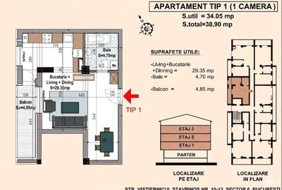 PRET PROMO VALABIL PANA LA 30.04. Bloc nou Boutique Neofort49 Metrou Gorjului - 1