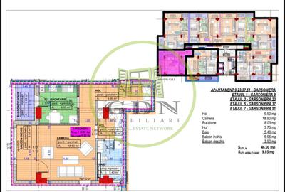 Garsoniera, decomandata, 55.85mp, cartier Cornitoiu, zona Liceul Bibescu - 1