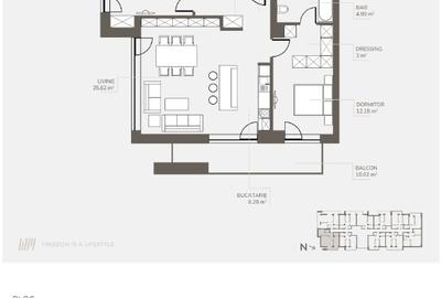 Dezvoltator, Apartament trei camere open space , Welmont/Rokman - 6