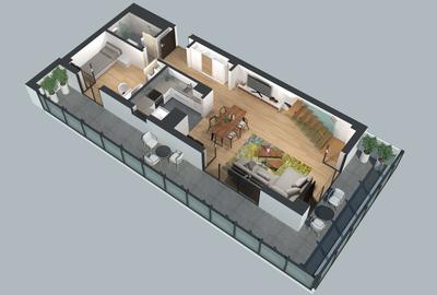 Penthouse 4 camere, cu finisaje premium, disponibilitate imediata - Comision 0 - 15