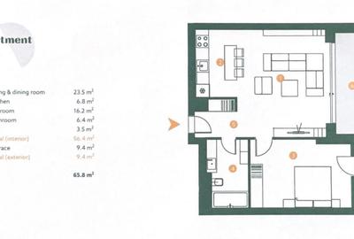 Apartament 2 camere |  Băneasa | Complex The Ivy | 2 locuri parcare - 8