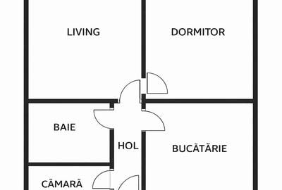 Apartament cu 2 camere strada Horea - 2