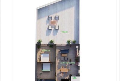 Penthouse cu 3 camere decomandat în Viilor