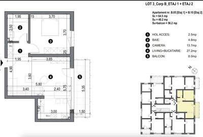 Apartment bloc nou cu lift si loc de parcare inclus - 2
