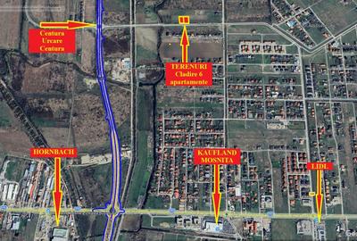 Teren pentru cladire cu 6ap - Acces la Drumul Boilor - Mosnita - 100e/mp+TVA - 2