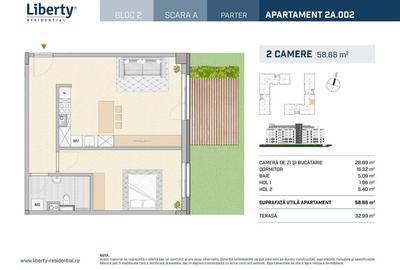 Apartament cu 2 camere semidecomandat în Semicentral