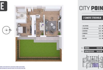 Apartament 2 camere cu gradina - City Point Aviatiei - 10