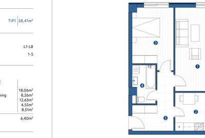 Apartament 2 camere 58 mp, accept CREDIT, statie autobuz, Kaufland Galata - 3