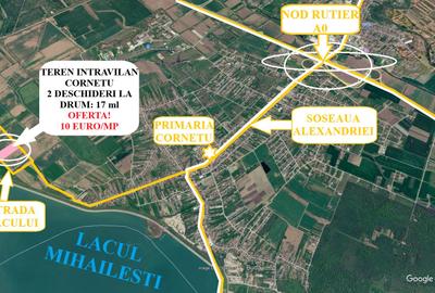 Teren intravilan de 4180 mp, în Cornetu
