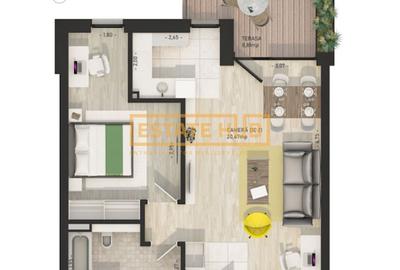 Apartament cu 2 camere și terasă de 8 mp | The Nest - 17